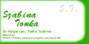 szabina tomka business card